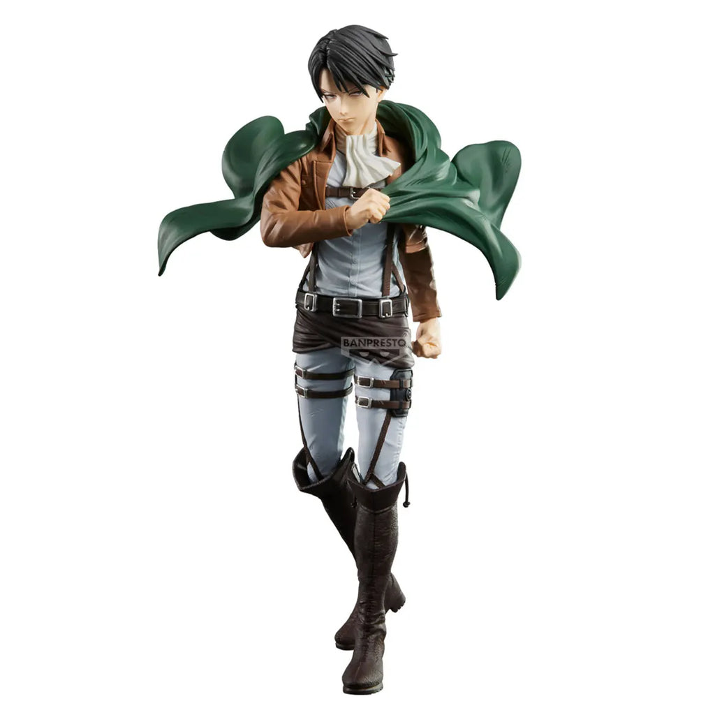 In Stock Original BANDAI BANPRESTO Grandista Attack on Titan Levi Ackerman PVC Anime Action Collections Model Toy Figures