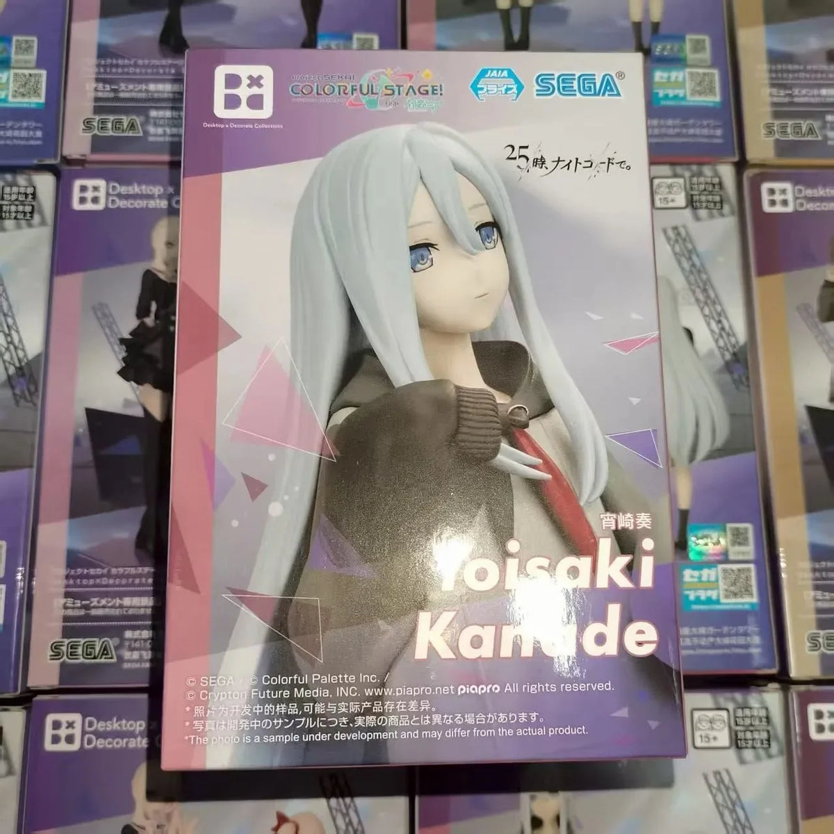 Original SEGA HATSUNE MIKU COLORFUL STAGE Yoizaki Kanade Asahina Mafuyu Akiyama Mizuki Anime Figure Desktop×Decorate Collection