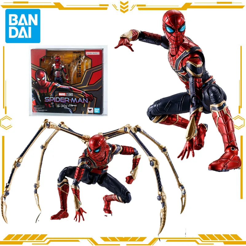 Bandai Original S.H.Figuarts Spider-Man: No Way Home Iron Spider Actionfigur Spielzeug für Jungen Mädchen Geschenk Sammlerstücke Ornamente