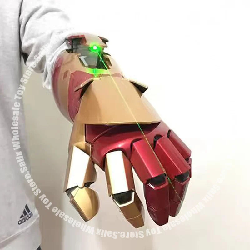 In Stock Mk43 Avengers Marvel 1:1 Iron Man Glowing Arm Gloves Cosplay Performance Props Wearable Figure Toys Gifts Customized