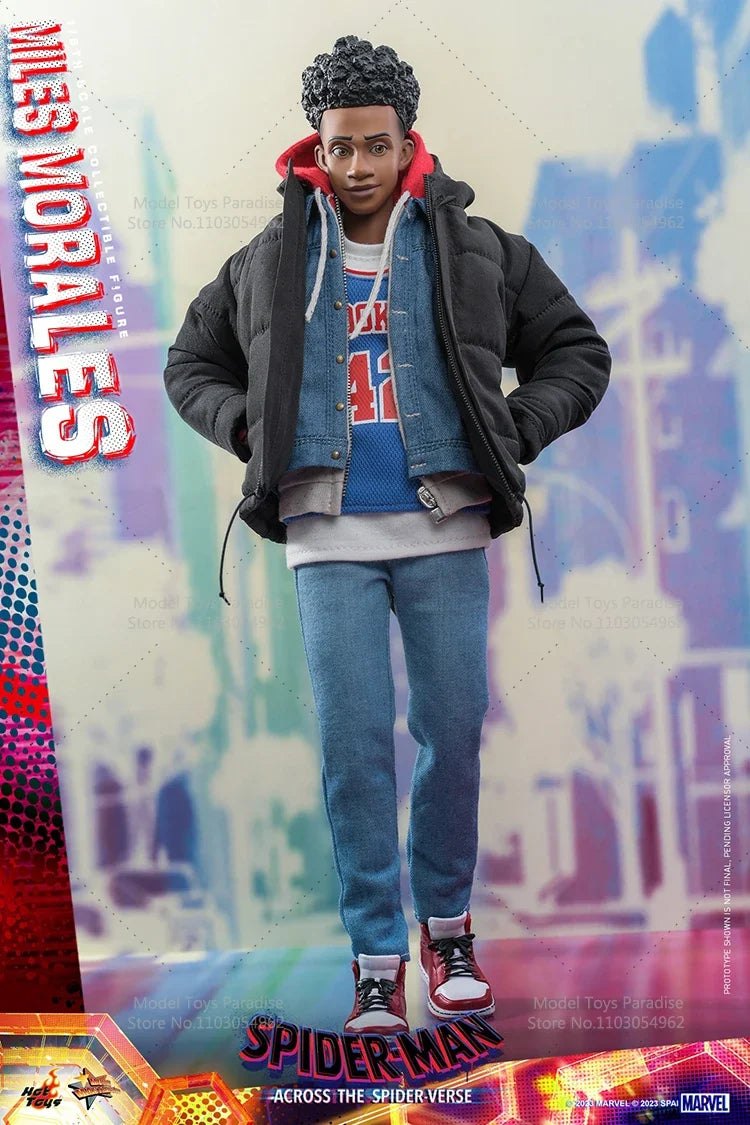 HotToys MMS710 1/6 Collectible Toys Ultimate Spider-Man Across the Spider-Verse Super Hero Soldier 12'' Action Figure Model Gift