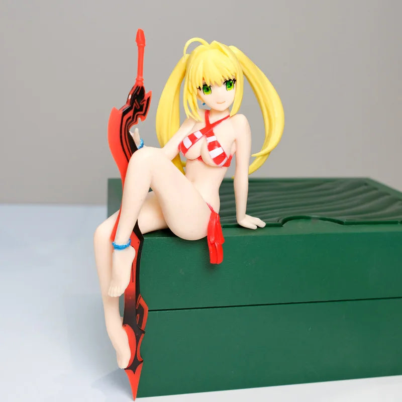 14CM Anime Fate Grand Order Nero Claudius Figure Noodle Stopper Cute Model Toys Gifts Collection Decoration Ornaments PVC