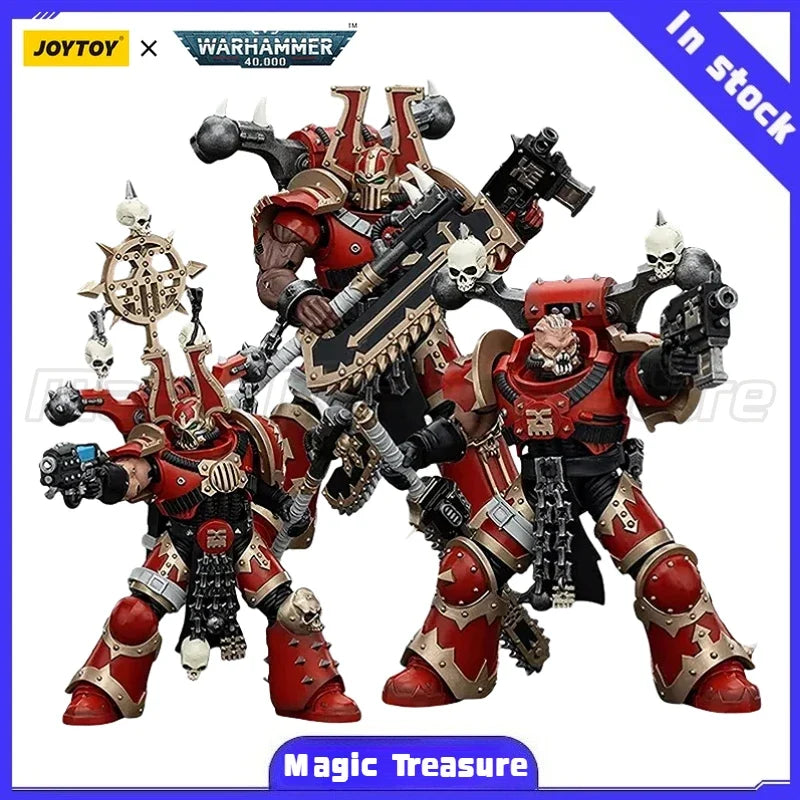 【MT】JOYTOY Warhammer 40K World Eaters Khorne Berzerker 3PCS Anime Toy Model 1/18 Action Figure