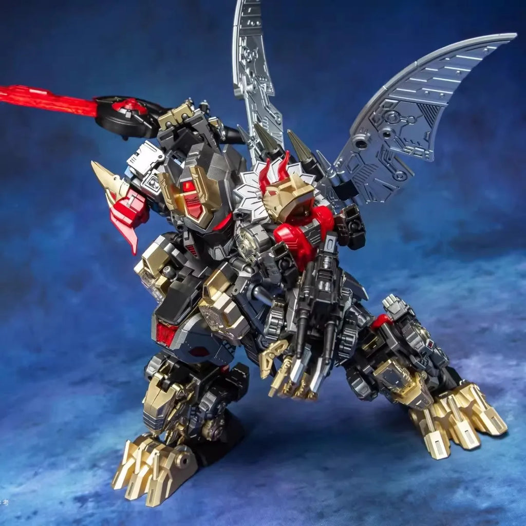 In Stock Transformation Laser Cat Steel Head JGM-SKP02 Beast Dinoking 5 in 1 Combiner Action Figures Model Collection Toy Gift