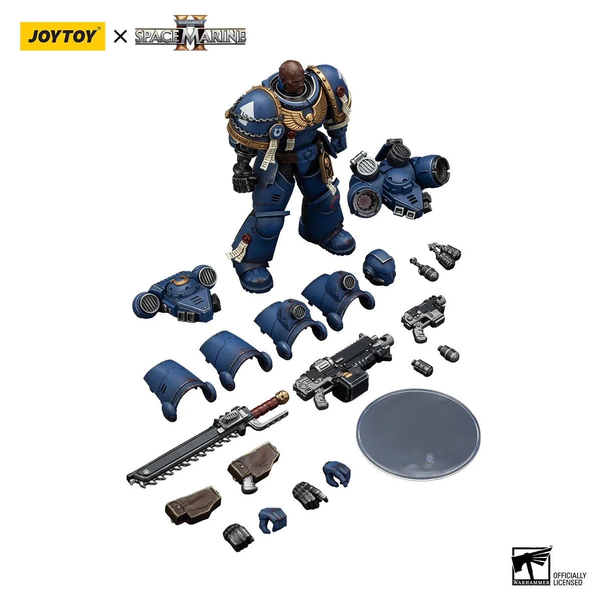 JOYTOY Warhammer 40K Action Figure 1/18 Uitramarines Lieutenant Titus Action Figure Gadriel Brother Chairon Joint Movable Model