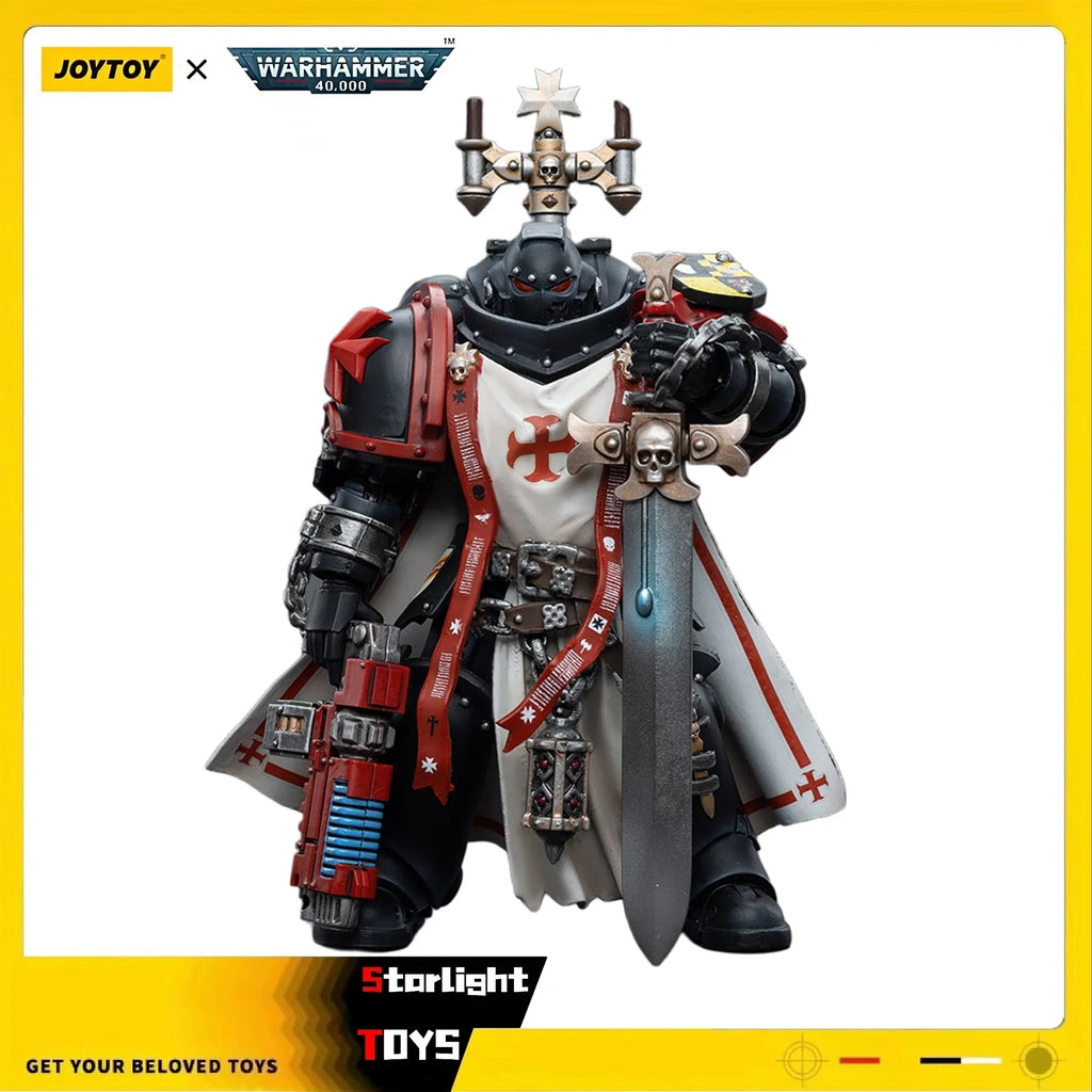 JOYTOY Warhammer 40K Black Templars Sword Brethren Brother Lombast Model Toy Doll 1/18 Action Figure