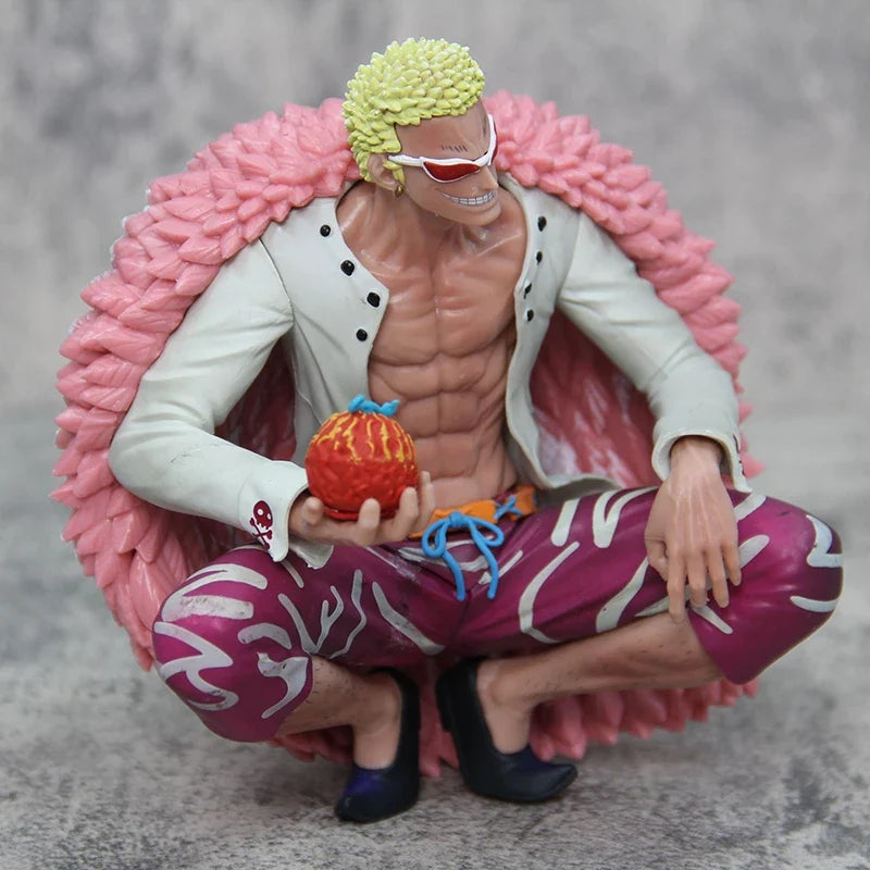 15cm Anime One Piece Figures Oka Shichibukai Donquixote Doflamingo Action Figure PVC Collection Gk Devil Fruit Statue Model Toys