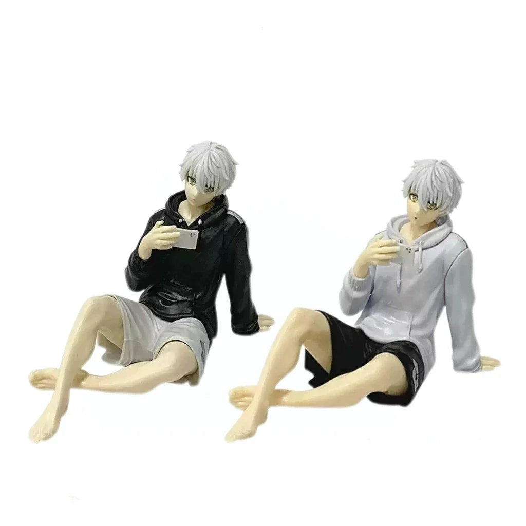 Blue Lock Anime Figure Nagi Seishiro Sitting PVC Collectible Model Action Figurine Kids Doll Toy Gift