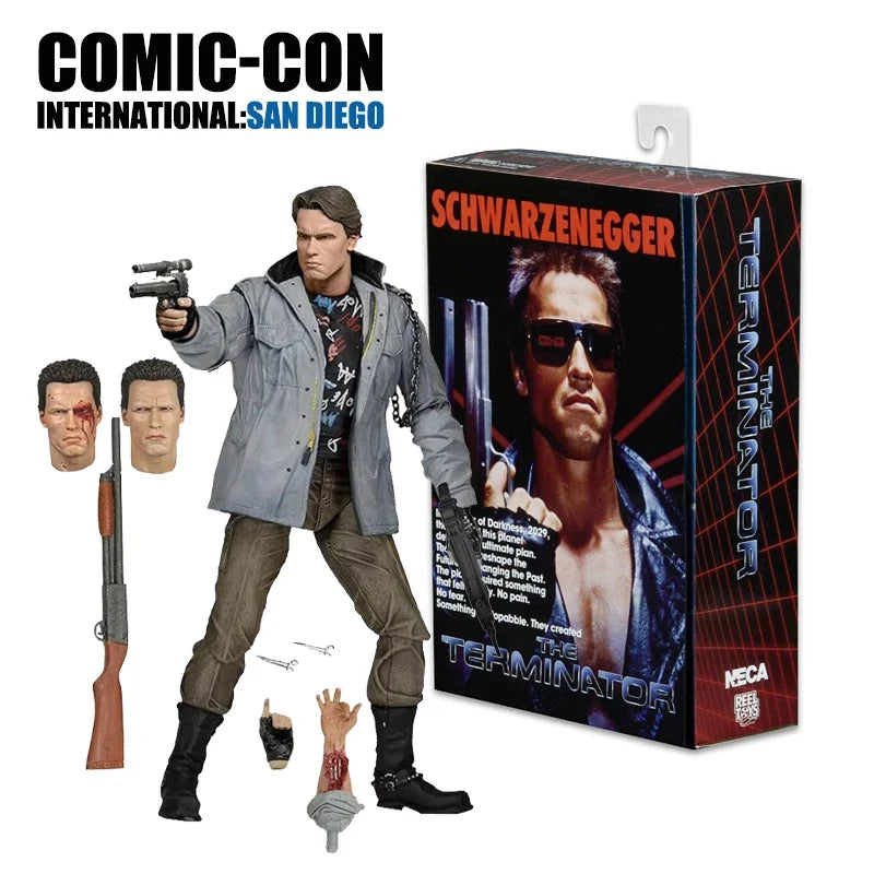 NECA Terminator 7” Scale Action Figure-Ultimate Tech Noir T-800 Schwarzenegger Model Doll Gift NECA 100% Original Garage Kit