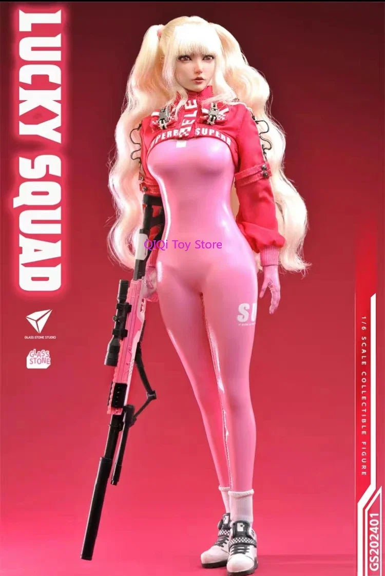 In Stock 1/6 Female Soldier Glass Stone Lucky Team Alice Movable Doll