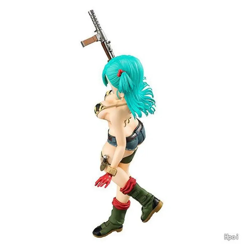 Dragon Ball Girls Bulma Figure: Military Uniform & Bikini Version, Anime Collectible Doll, Boxed Model Gift for Boys and Fans