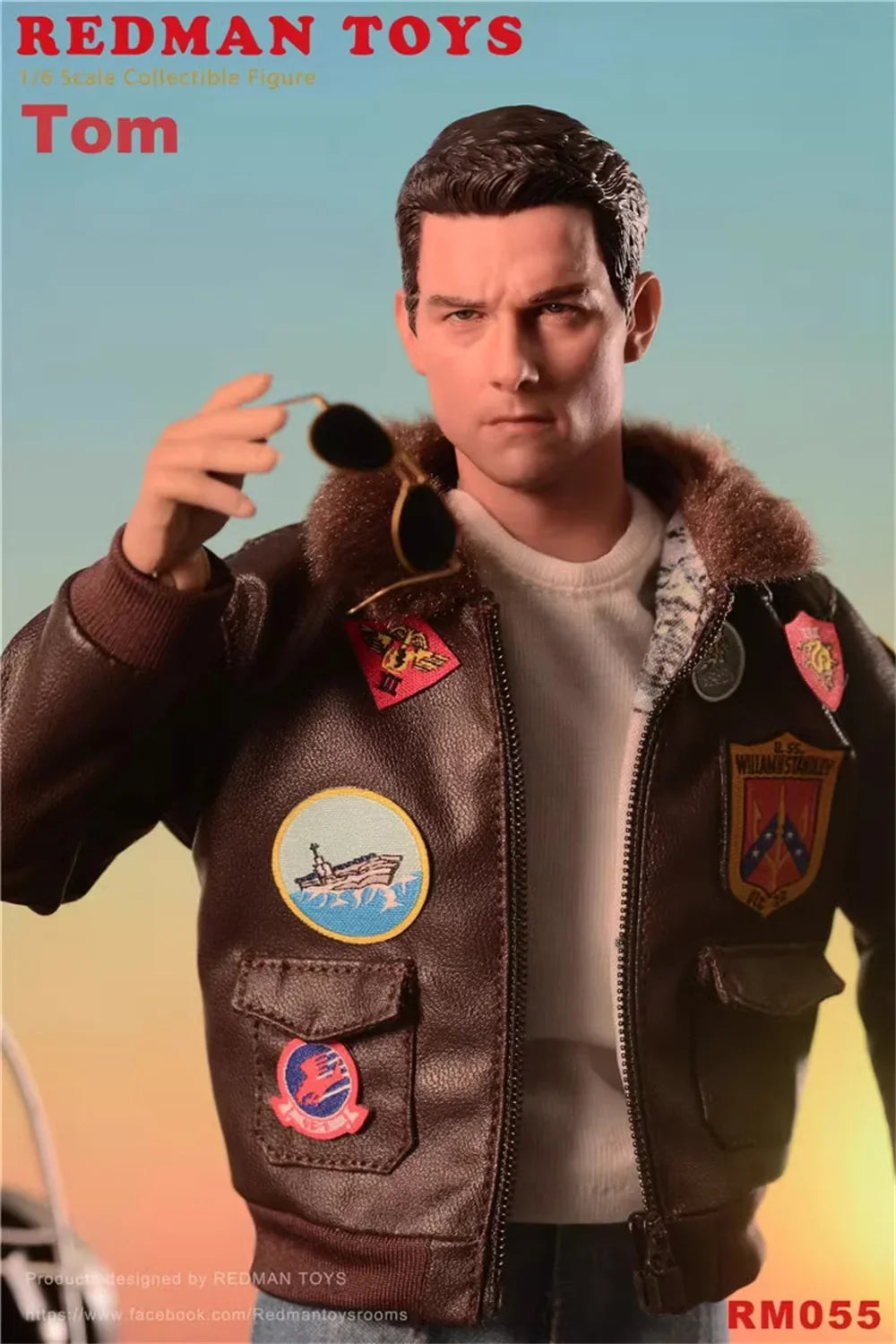 Redman RM055 Maßstab 1:6 USA. Gutaussehender Kerl Tom Cruise Komplettset Bewegliche Actionfigur Pilot Modell Geschenk für Fans Sammler