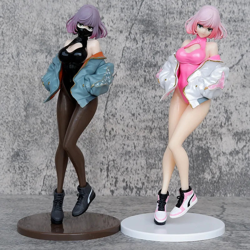 New 22.5cm Masked Girl Luna Illustration Biya Painter Manga Figure PVC Model Peripherals Manga Action Figure Birthday Gifts Toys