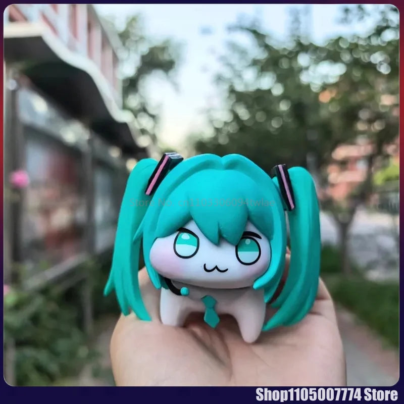 Doro Hatsune Miku Action Figures Q Version Pvc Anime Model Figures Kawaii Cartoon Cute Desktop Decoration Toy Doll Gift