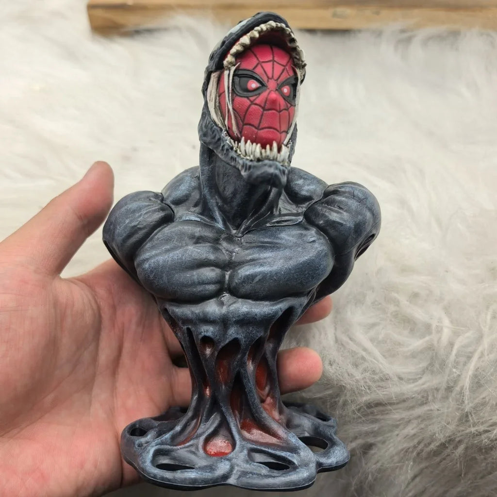 15cm Spider Man Venom Half Body Figure Resin Venom Let There Be Carnage Trendy Play Handmade Ornament