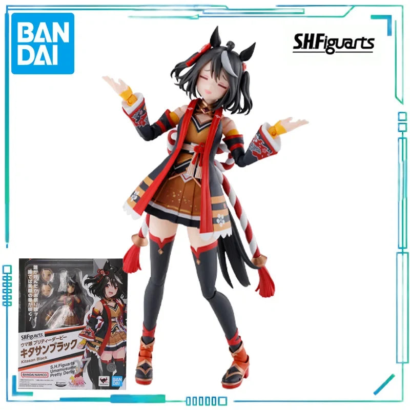 BANDAI Genuine S. H. Figuarts Series Racing Girl Pretty Derby Rice Bath，Mr. CB Qianming Represents Anime Game Model Collectibles
