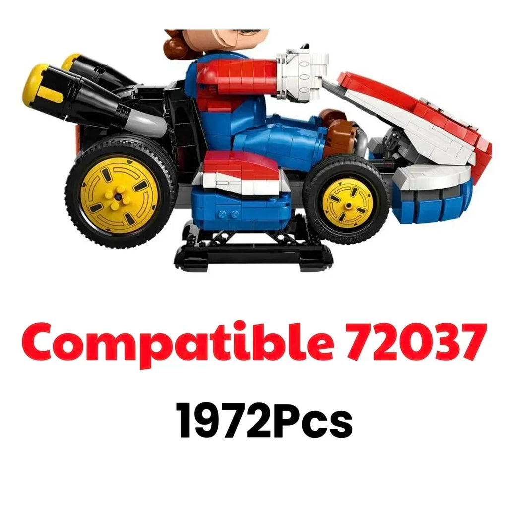 2025 New 72037 Standard Kart Classic Game Racing Car Model Building Blocks City Car Assembly Bricks Toy for Kids Adult gifts