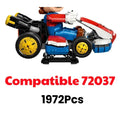 2025 New 72037 Standard Kart Classic Game Racing Car Model Building Blocks City Car Assembly Bricks Toy for Kids Adult gifts