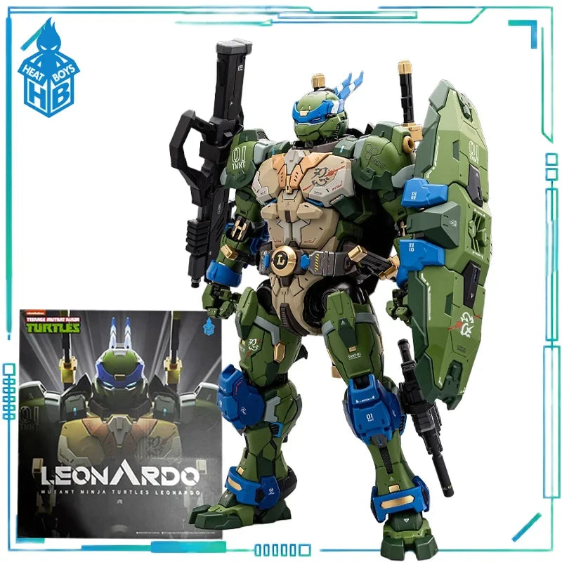 HeatBoys Genuine Teenage Mutant Ninja Turtles Leonardo Mech Finished Product Model Alloy Finished Product Action Figure Collect