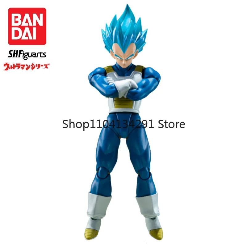 Authentic Original Product in Stock Bandai SHF Blue-Haired Vegeta Super Saiyan God Embodying Saiyan Pride Action Figu
