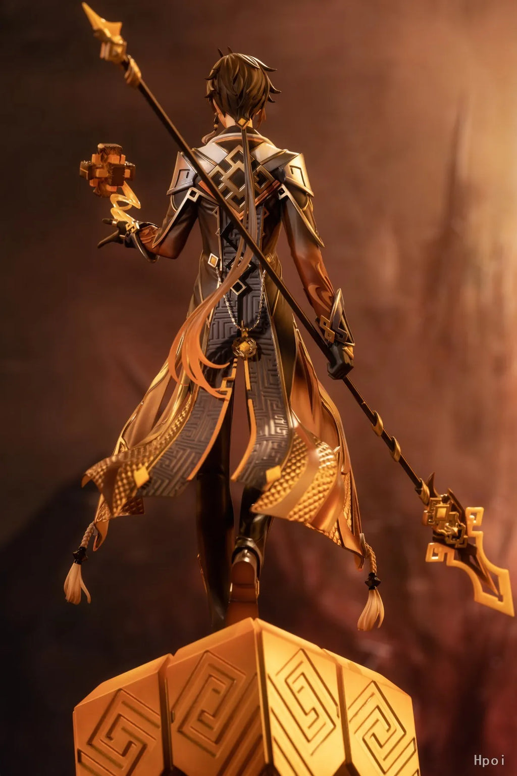 19CM Genshin Impact Zhongli Klee Hu Tao Paimon Anime Figure PVC Action Figure Model Sculpture Hand-made Desktop Decoration