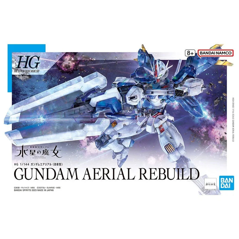 Bandai Original Genuine Figure Gundam Model Kit HG TWFM 1/144 Gundam Aerial Rebuild Collection Model Action Figure Toys Gifts