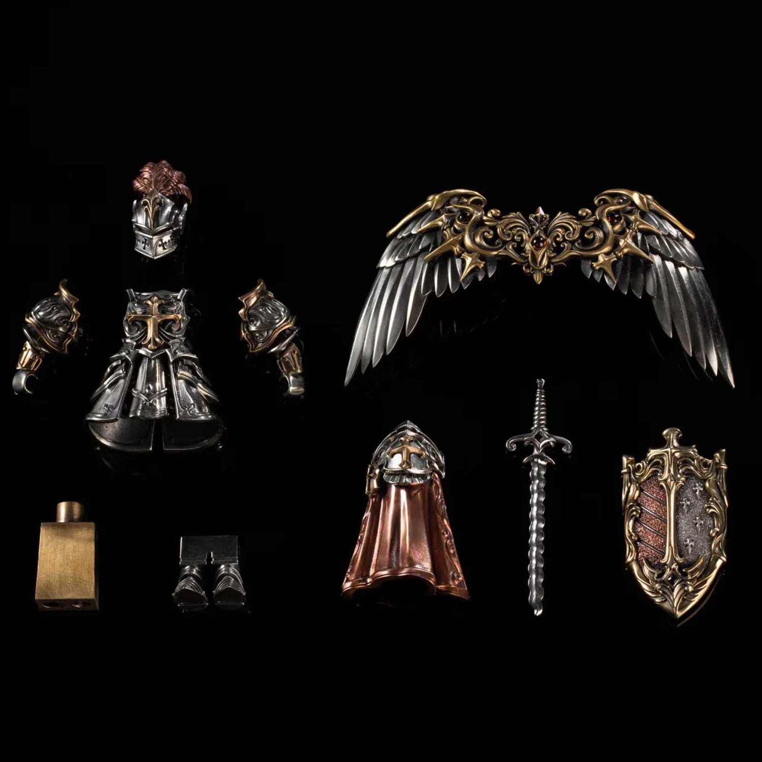 Magnetic Paladin Crusader Action Figure, Metal Model Kit for Adults, Desk Decor Fidget Toys, Halloween Christmas Birthday Gift