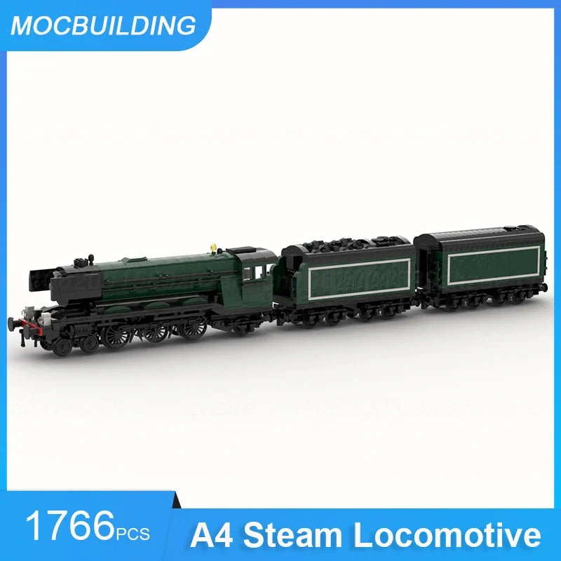 Lner Class A4 Steam Locomotive Train Model MOC Building Blocks DIY Assemble Bricks Transportation Creative Toys Gifts 1766PCS