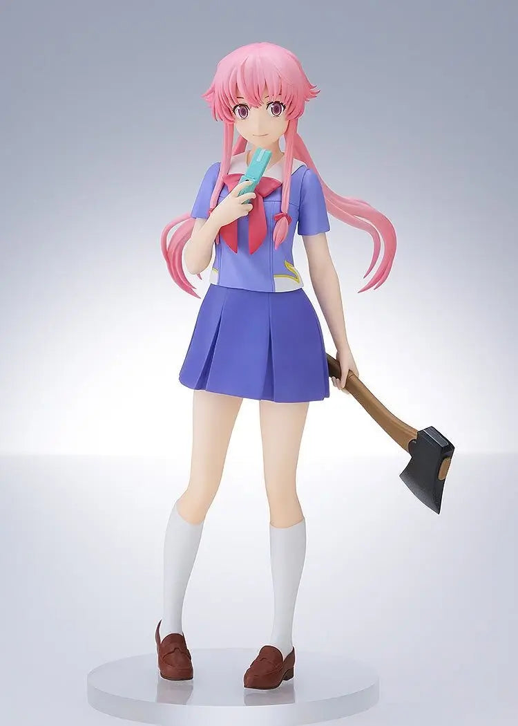 17cm Pop Up Parade Future Diary Yuno Gasai Anime Girl Figure Mirai Nikki Gasai Yuno Action Figure Collection Model Doll Toy Gift