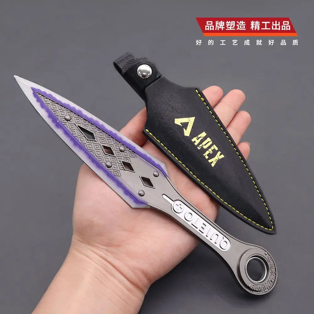 22cm Apex Legends Heirloom Wraith Weapon Rotatable Kunai Alloy Model with Holster Octane Samurai Cospaly Swords Safety Toys Boys