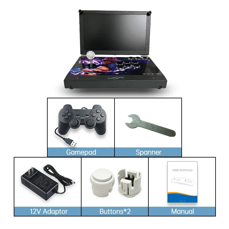New 14-Inch Arcade Video Game Console  28645 in 1 Portable Folding Moonlight Treasure Box Pandora DX Box 720P HD