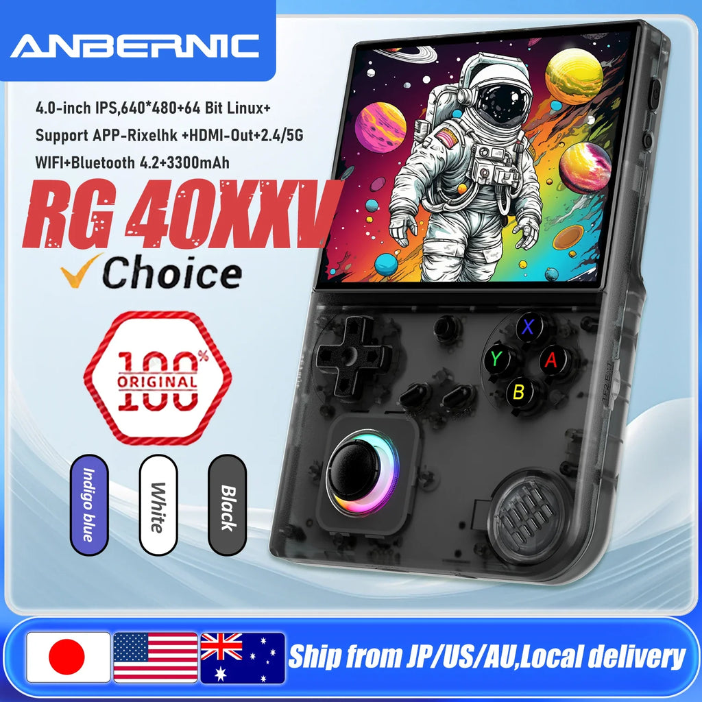 ANBERNIC RG 40XXV 64 Bit Linux 4.0'' IPS 640*480 Screen Portable Game Player TV-HD-Out 3200mAh Battery RG40XXV RGB joystick Gift