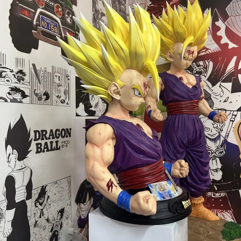 Dragon Ball Z 74CM Super Saiyan Anime Figurine Model GK Emit Light Goku Action Figure Gohan Figures Statue Collection Toy Figma