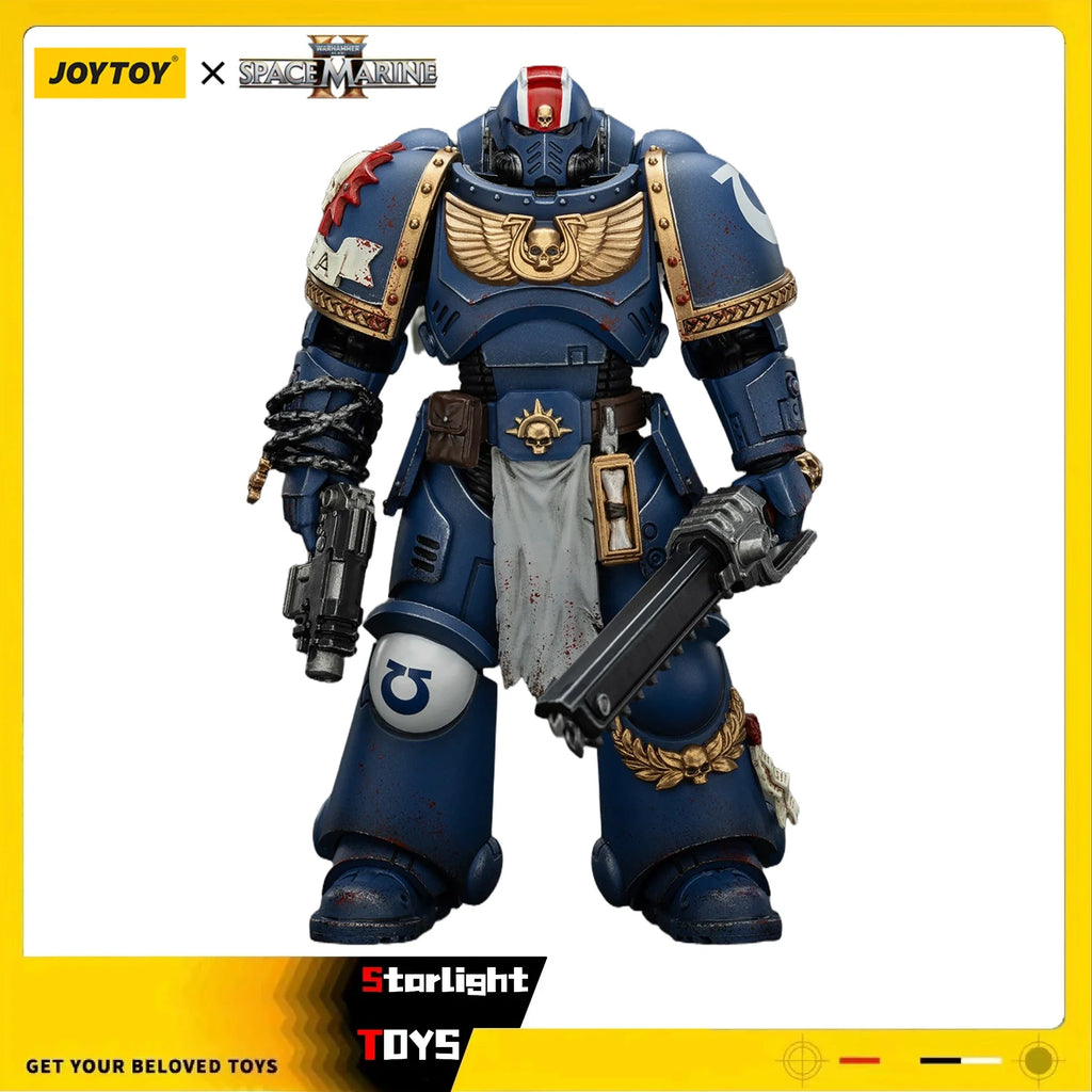 JOYTOY 1/18 Action Figure Warhammer 40K Ultramarines Lieutenant Titus-Collectors Edition  Model Toy Gifts