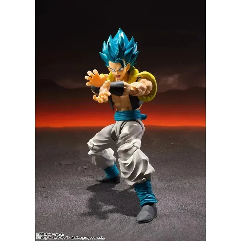 In Stock BANDAI S.H.Figuarts Original Dragon Ball Super Gogeta Super Saiyan God Super Saiyan Blue Action Figure Toy