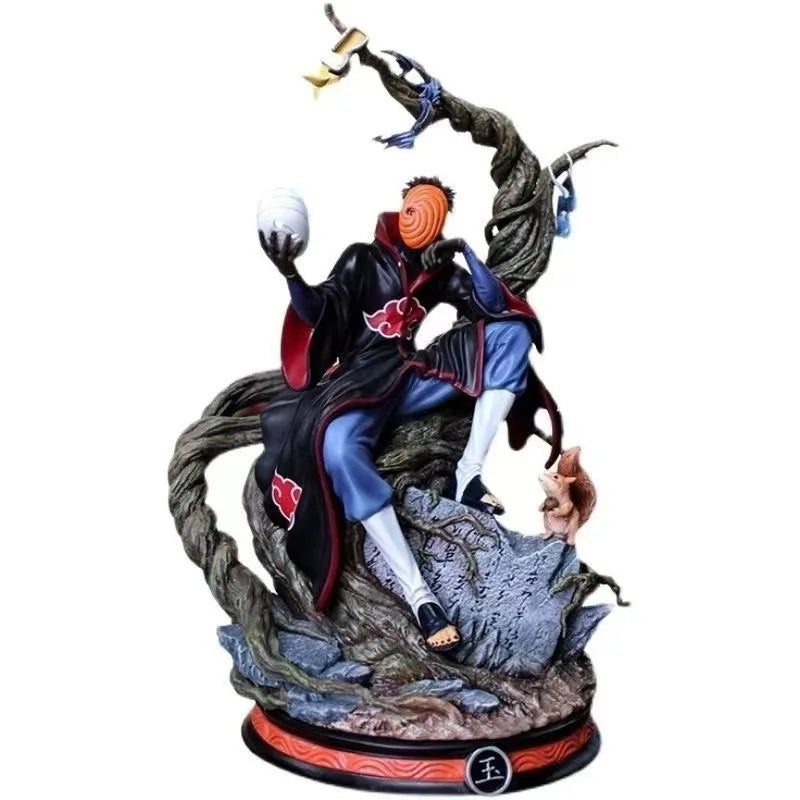 32cm Creative Naruto Akatsuki Uchiha Obito handmade model.High-quality PVC material.Desktop decoration.birthday gift Series