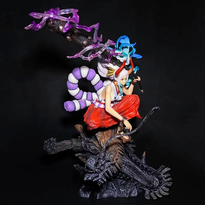 42cm Anime One Piece Wano Country Kaido's Daughter Yamato Thunder Bagua Battle Ver. GK PVC Action Figure Statue Model Toys Doll