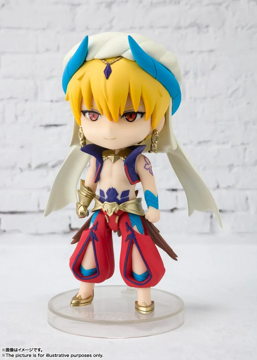 Bandai Fate FGO Action Figures Model Caster Gilgamesh Q-version Active Joint Figures Figuarts Mini Series Doll Toys Original