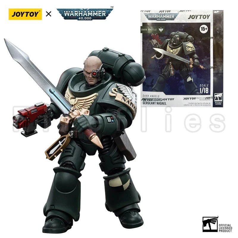 1/18 JOYTOY Action Figure 40K Dark Angels Intercessors Brother Nadael Asharr Re-issue Version Anime Model Toy