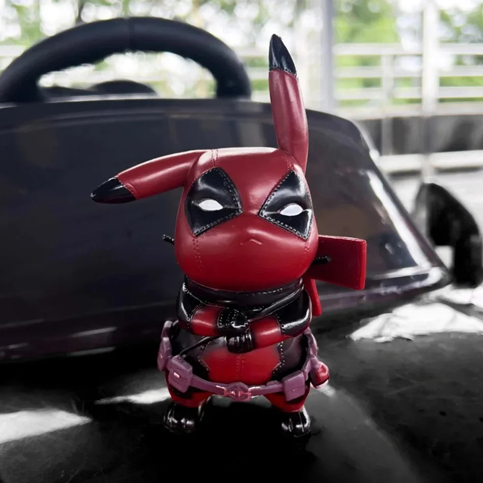 12cm Pokemon Anime Figure PVC Pikachu Cosplay Deadpool Cartoon Action Figures Kawaii Model Collection Ornaments Kids Toys Gift