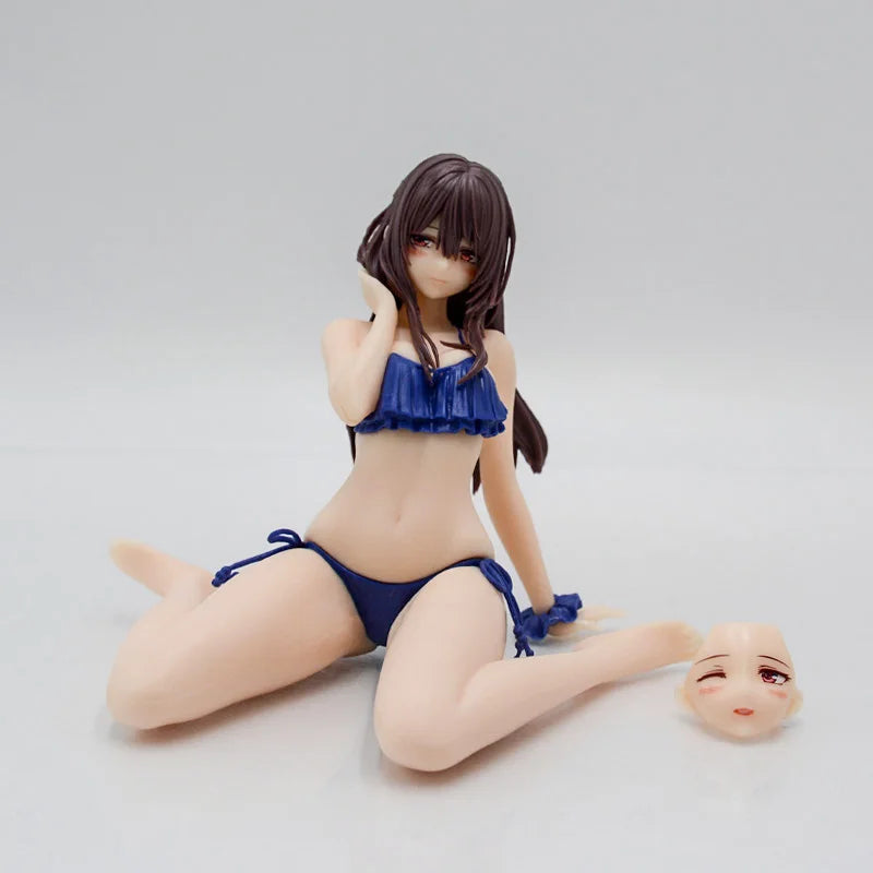 Shy Girls in Love Kasane Minazumi Swimsuit Sexy Anime Girl Figure Hanikami Kanojo wa Koi wo Suru Action Figure Model Doll Toys