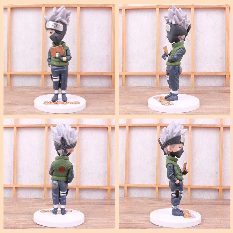 6pcs/set 12cm Anime Naruto Shippuden Hinata Sasuke Itachi Kakashi Gaara anime figure Q Version PVC Figures Toys Dolls Kid Gift