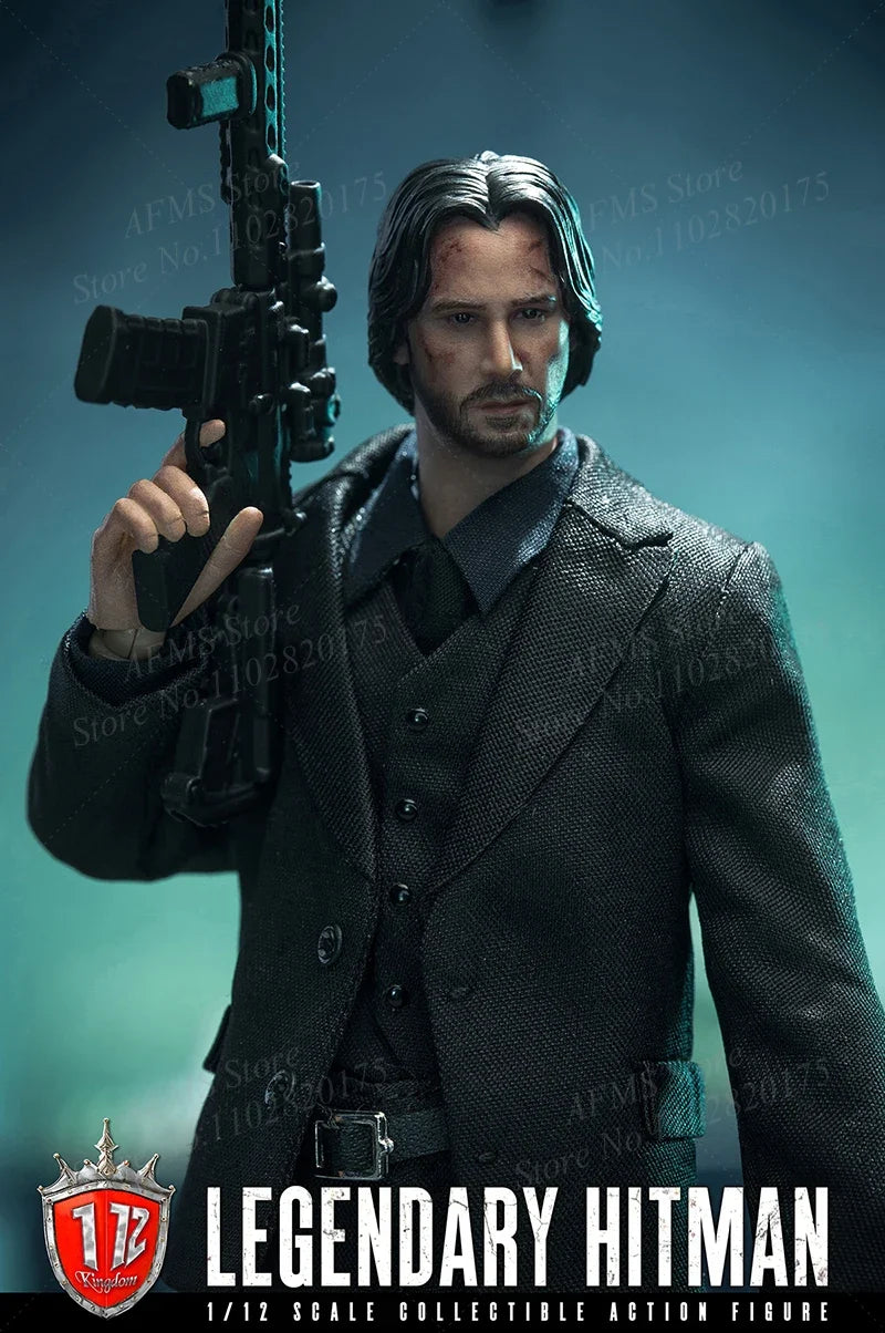 Kingdom KD9001 1/12 Scale Collectible Figure Killer John Wick Keanu Reeves Model 6inch Full Set Men Soldier Action Figure Soldie