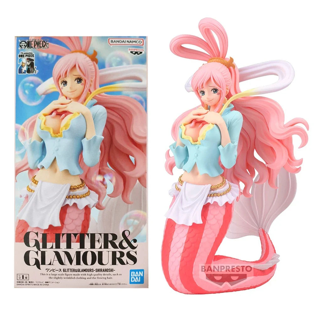 16CM Anime One Piece GLITTER&GLAMOURS Shirahoshi Figure Mermaid Princess Scene Model Toy Doll Aciton Figure Desktop