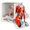 16.5CM Anime Darling in the FranXX Zero Two 1/7 02 Battle Suit Kneeling Scene Model Toy Gift Collection Action Figure PVC