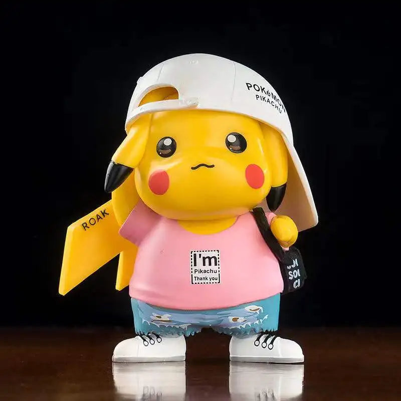 Anime Pokemon 12CM Pikachu Cosplay Action Figure Mini Q Cute Cartoon PVC Model Toys Children Gifts