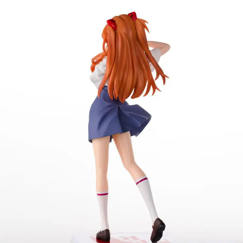 Genuine Original Sega Neon Genesis Evangelion Xstellar Soryu Asuka Langrey Uniform Ver Anime Figure Model Desktop Ornament Gift