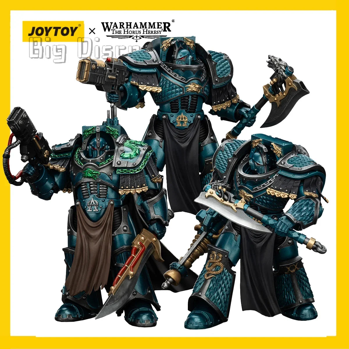 [IN-STOCK]JOYTOY Warhammer 30K 1/18 Action Figure Alpha Legion Lernaean Terminator 3PCS Anime Military Model