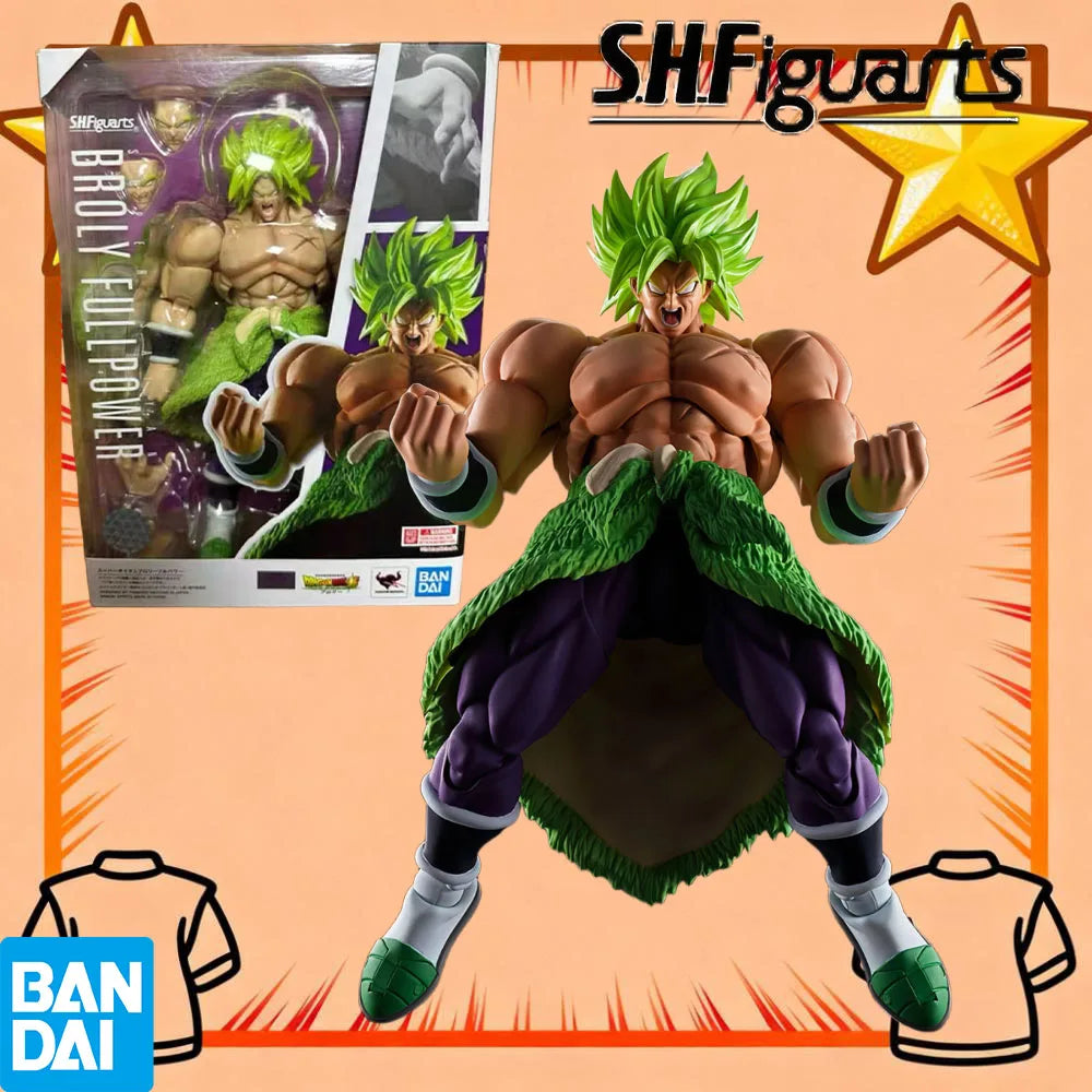 100% Authentic In Stock Bandai S.H.Figuarts Dragon Ball Super Saiyan Broly Full Power Anime Action Figure Collection Model Toy