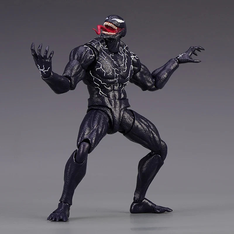 SHF Venom Action Figure Joint Movable Toys Venom 2 Symbiont Change Face Statue Model Doll Collectible For Toy Gift
